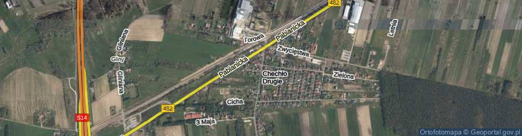 Zdjęcie satelitarne Chechło Drugie ul.